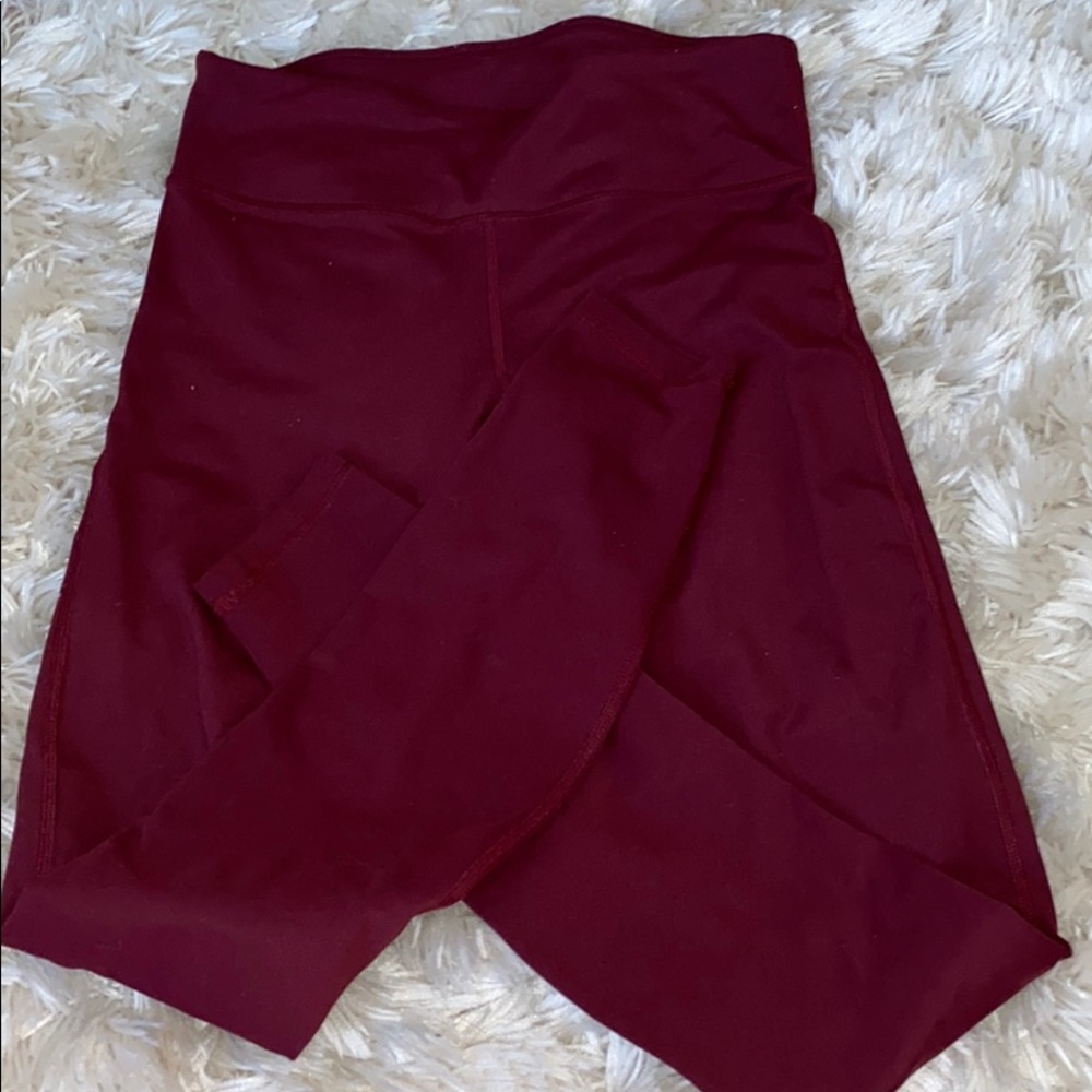 fabletics maroon leggings